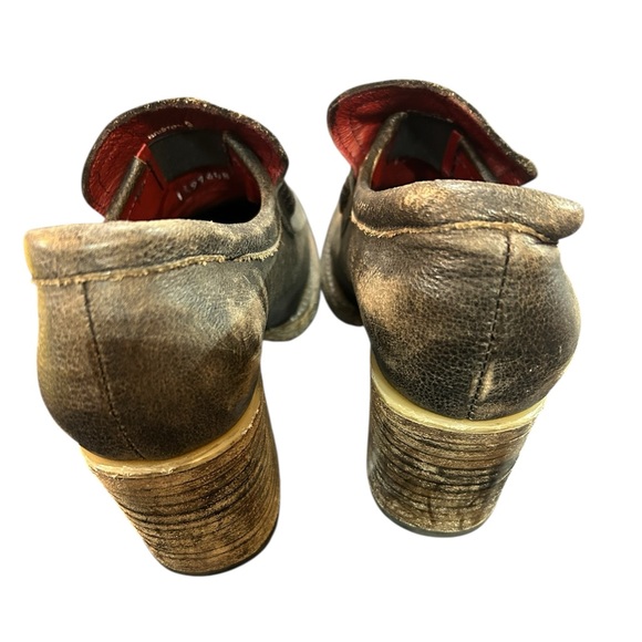 Freebird By Steven leather Loafers Like New women’s size 9 black brown distress - Picture 7 of 13